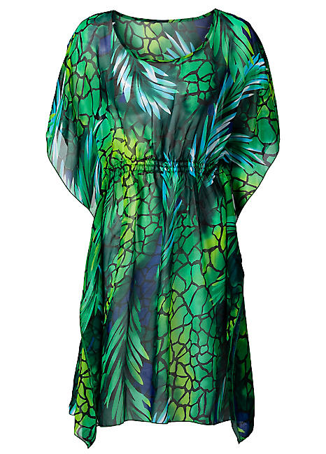 Green Printed Beach Cover-Up by bpc selection