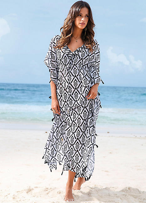 kaftan black and white