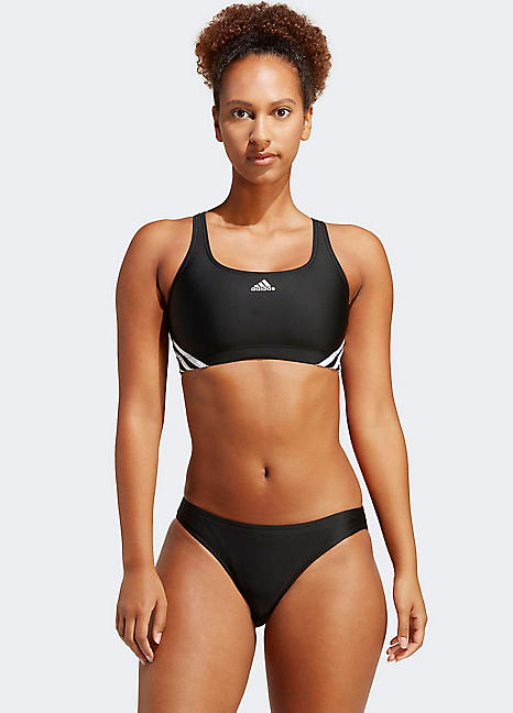 long Nauw vreugde Black Bustier Bikini by adidas Performance | Swimwear365