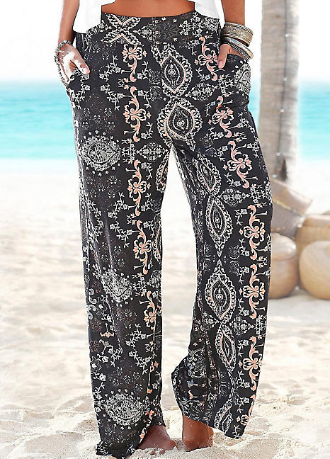 Black store beach trousers