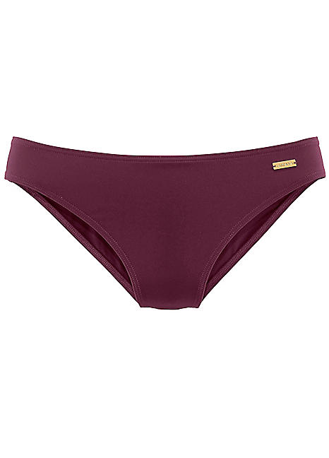 Burgundy Bikini Briefs by LASCANA | Swimwear365