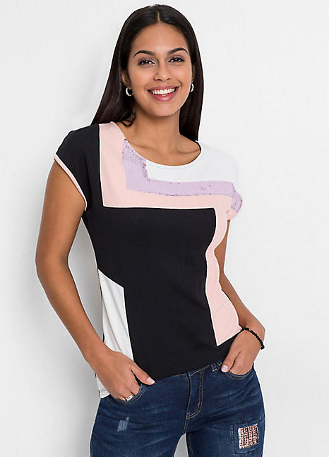 Colour Block Top by bonprix