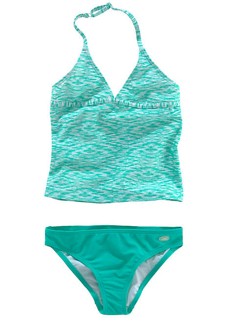 Green Marl Girls Tankini by Venice Beach | Swimwear365