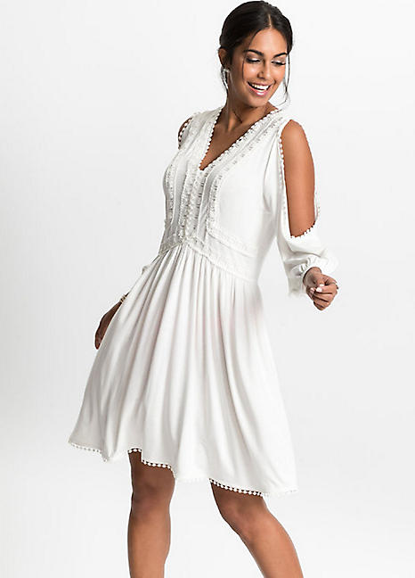 Ivory Cabo- Cold Shoulder Body-Con Dress