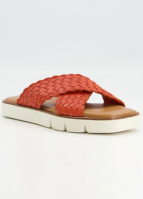 Woven slip best sale on sandals