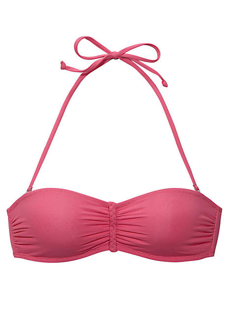 Pink Bandeau Bikini Top by Buffalo | Swimwear365