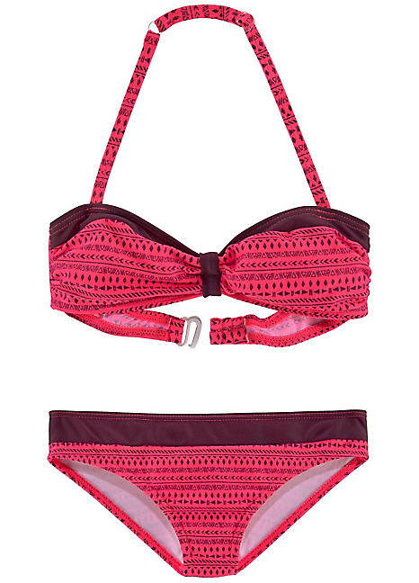 Pink Print Kids Bikini Set by Buffalo | Swimwear365