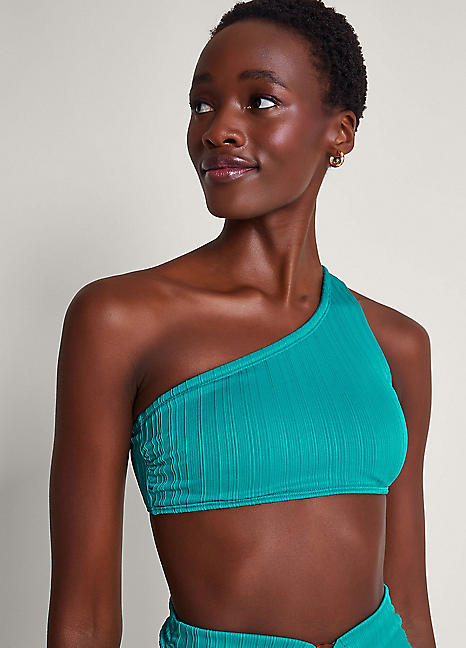 Olive One-Shoulder Swimsuit by Bruno Banani