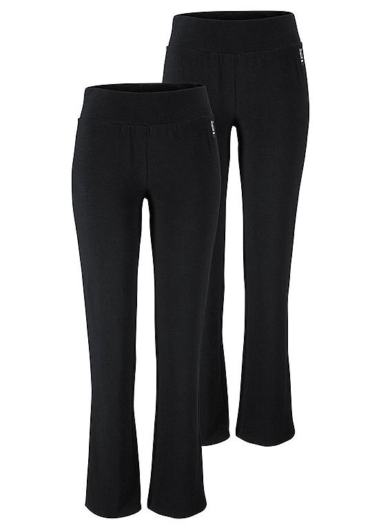 Black Pack of 2 Jazz Pants by H.I.S