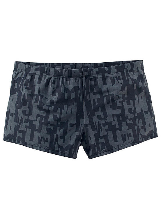 Black Printed Swimming Trunks by Chiemsee | Swimwear365