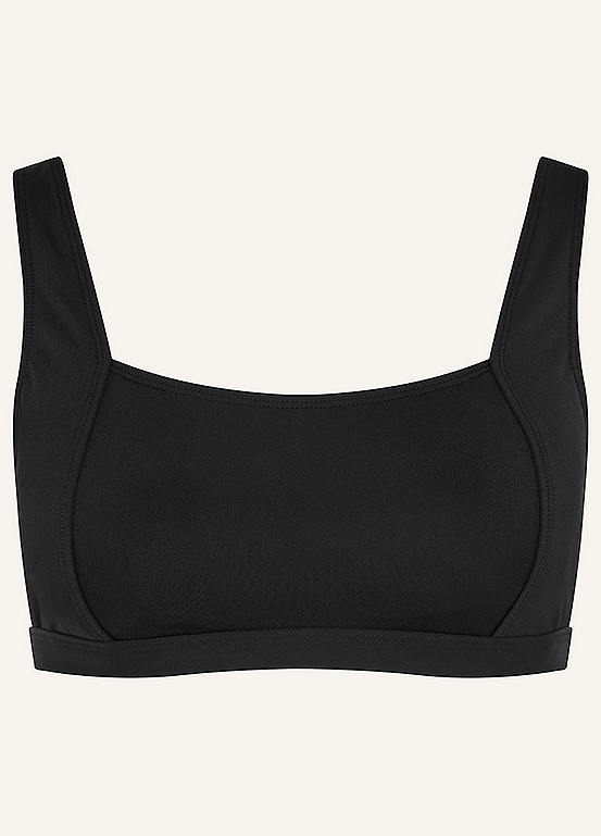 Black Square Neck Bikini Top by Accessorize | Swimwear365