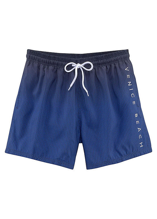 Blue Dip-Dye Swim Shorts by Venice Beach