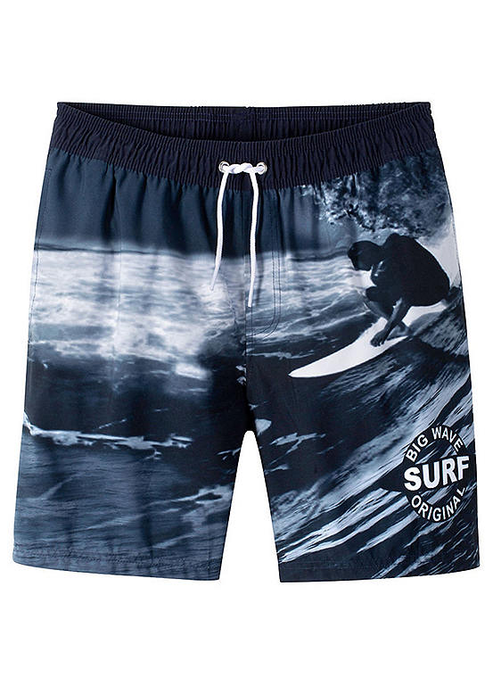 Blue Print Surfer Swim Shorts by bonprix