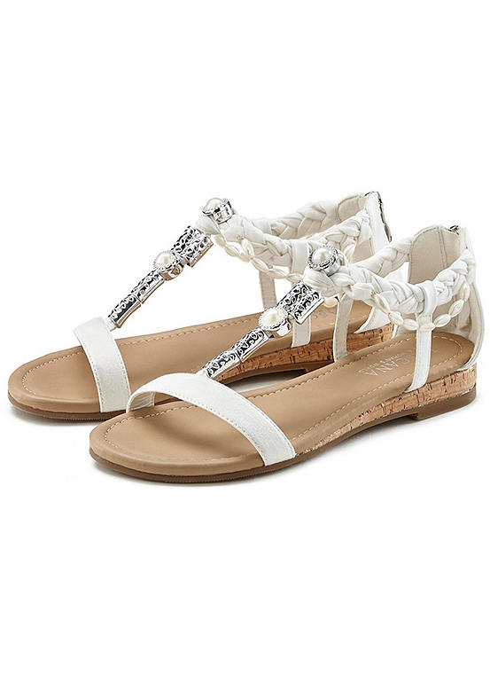 Braided Strap Sandals by LASCANA
