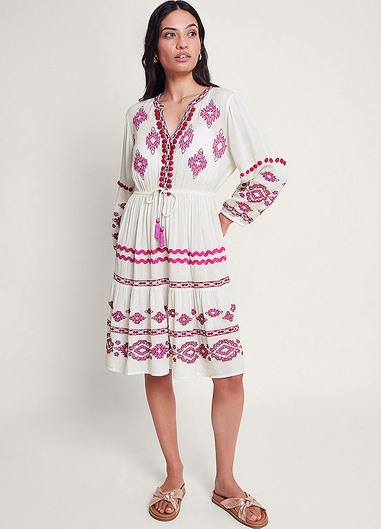 Catia Embroidered Kaftan by Monsoon