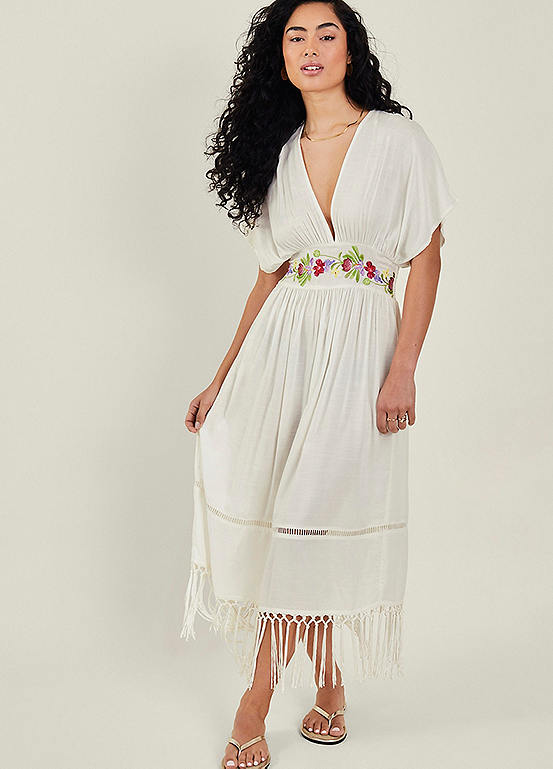 Embroidered Tassel Kaftan by Accessorize