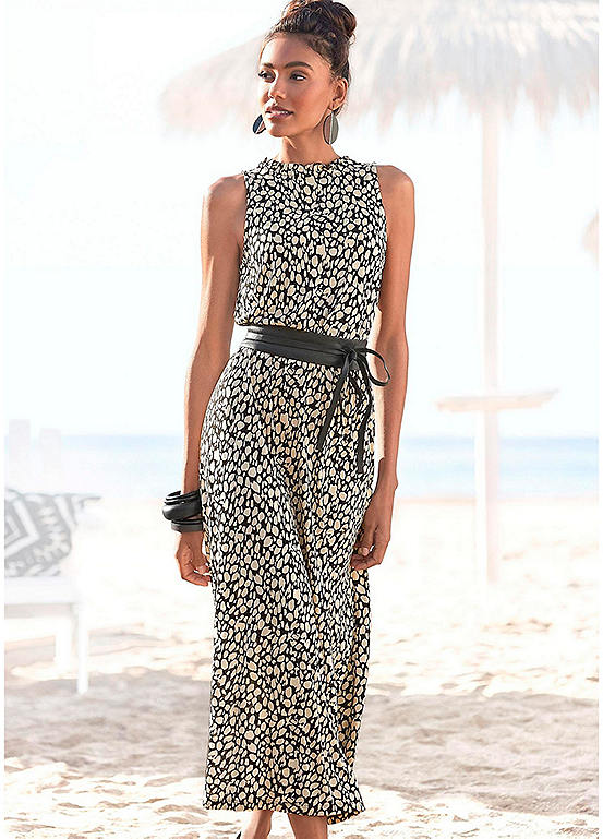 Jersey Midi Beach Dress by LASCANA