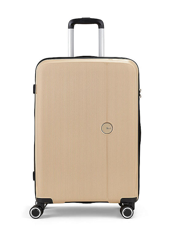 Luggage Hudson 8 Wheel Medium Hardshell Suitcase by Rock