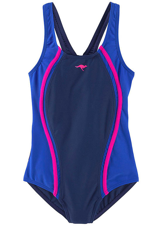 Navy Girls Swimsuit by KangaROOS | Swimwear365