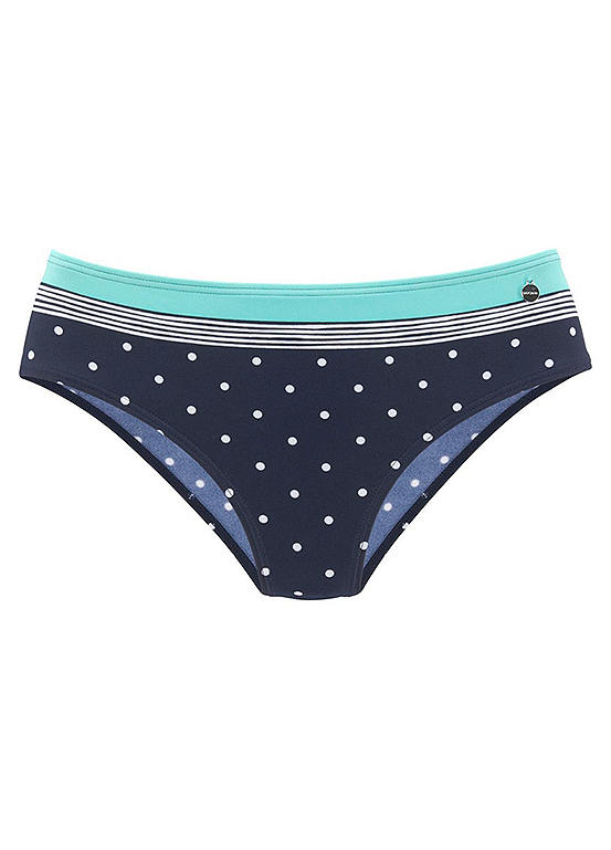 Navy Polka Dot Dot ’Monroe’ Bikini Briefs by LASCANA