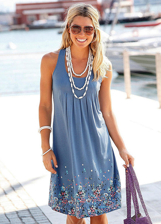 Petal Print Sun Dress by Beachtime