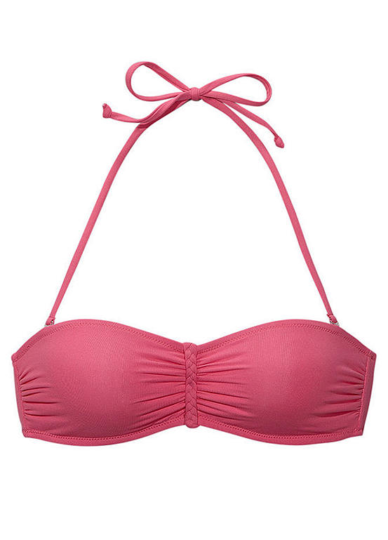 Pink Bandeau Bikini Top by Buffalo
