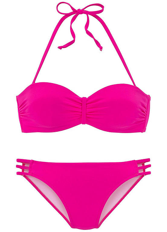 Pink Wired Bandeau Bikini by Vivance | Swimwear365