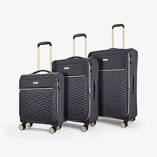 Sloane 3 Piece Set 8 Wheel Softshell Suitcases by Rock