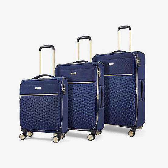 Sloane 3 Piece Set 8 Wheel Softshell Suitcases by Rock