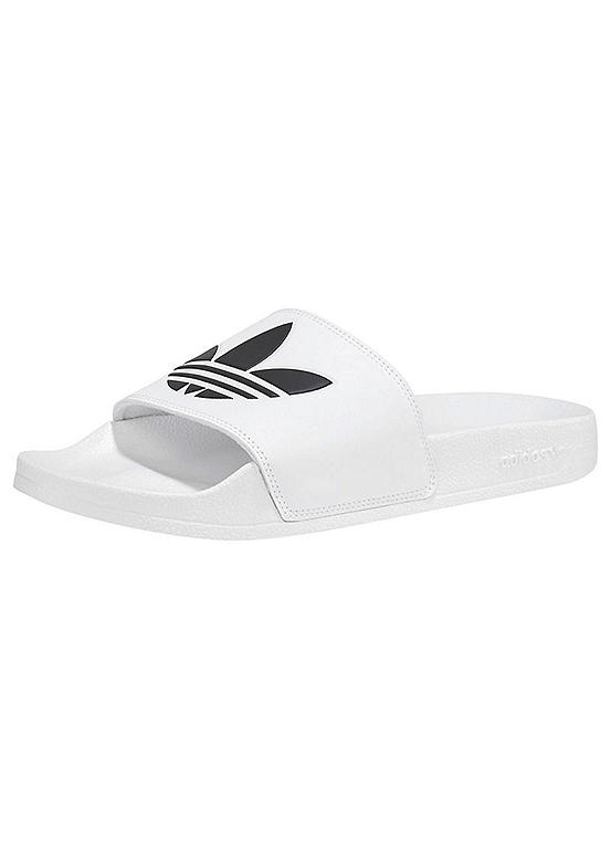 White & Black ’Adilette Lite’ Sliders by adidas Originals