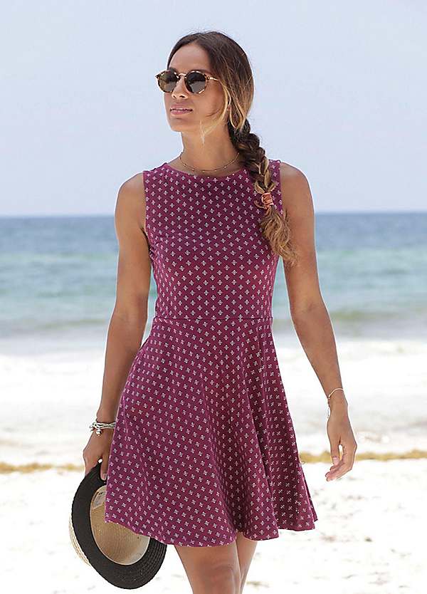 Burgundy cheap beach dress