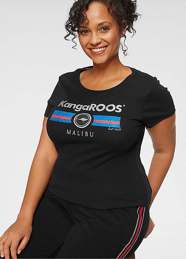 Logo Print T-Shirt by KangaROOS | Swimwear365 | T-Shirts