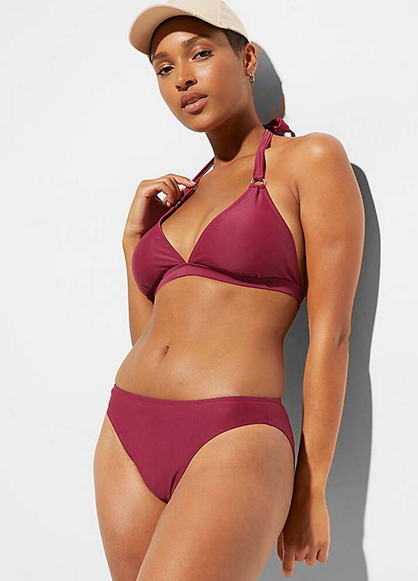 Maroon Halterneck Bikini by bonprix