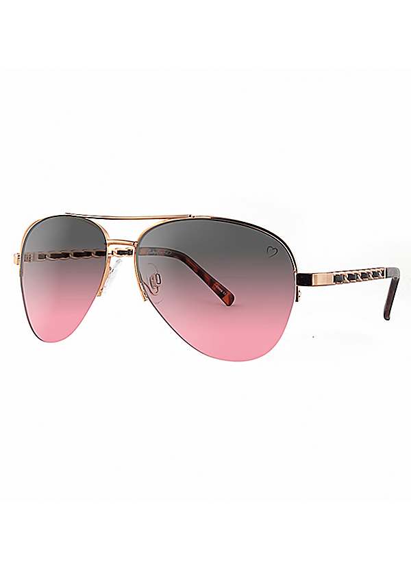 rose lens aviator sunglasses