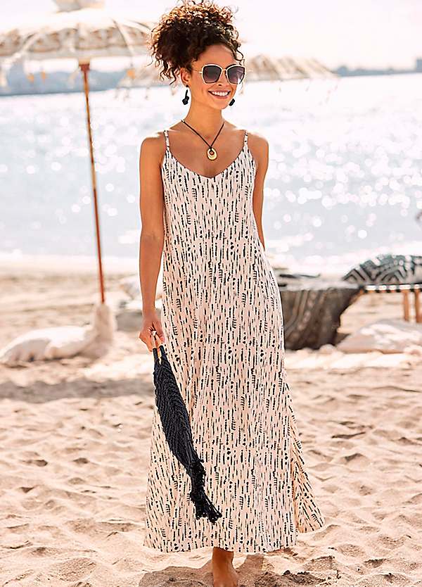 V neck sale beach dress