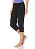 Black Cropped Sports Pants | Swimwear365