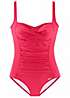 Red Gathered Swimsuit By LASCANA | Swimwear365